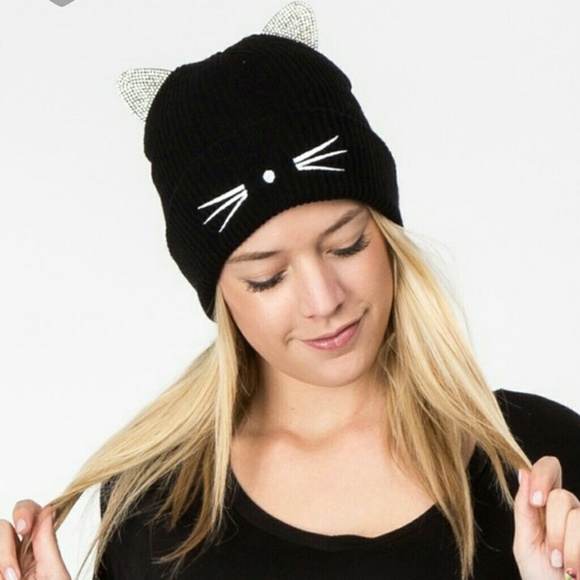 Boutique Accessories - 🆕 Meow black Kitty beanie